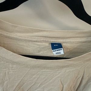 old navy beige tshirt